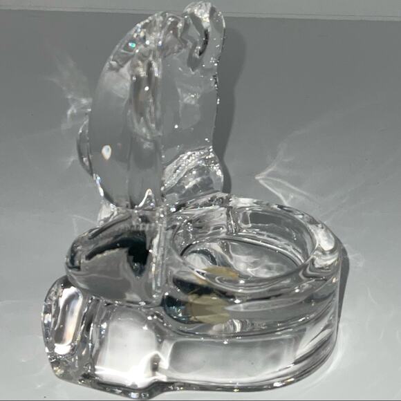 Partylite glass tea light candle holder teddy bear - Picture 4 of 5